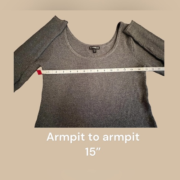 Express Gray With Silver Glitter, Tunic Women’s Size Small - Picture 5 of 11